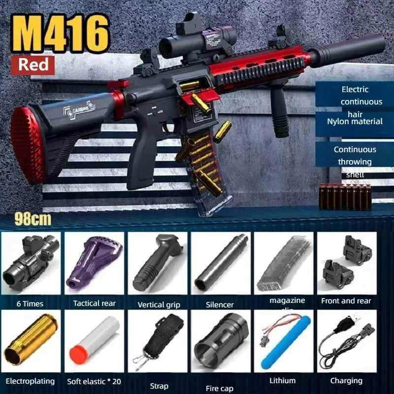 M416 Fully Automatic Shell Ejection Child Soft Bullet gun Mechanical Continuous Firing Weapon Boys Toy Gun CS Fighting Game GiftXJ251215