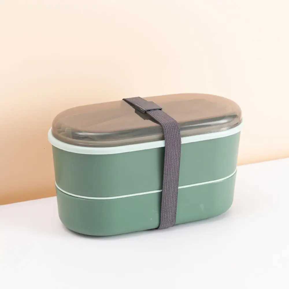Lunch Box Students Work Double Portable Hermetic Lunch Box Microwave Heating Cpartment Storage Children Bento Box H251213