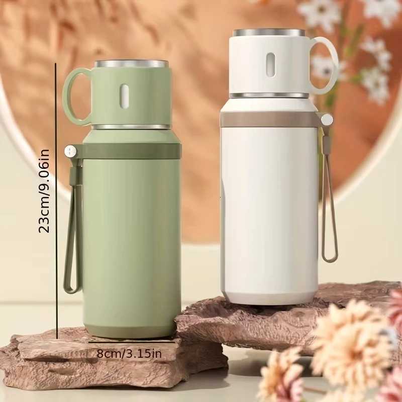 Stainless steel insulated water bottle24-hour thermal hot water bottlewith cupportable handheld cupleakproof portable design H251215