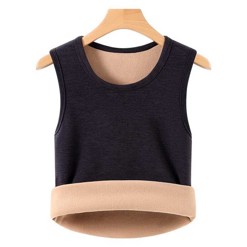 Mens Fleece Lined Thiened Warm Vest Winter Autumn Slim Fit Sleeveless Tank Top Solid Color Thermal Underwear Big Size 8XL 7XLL G251215
