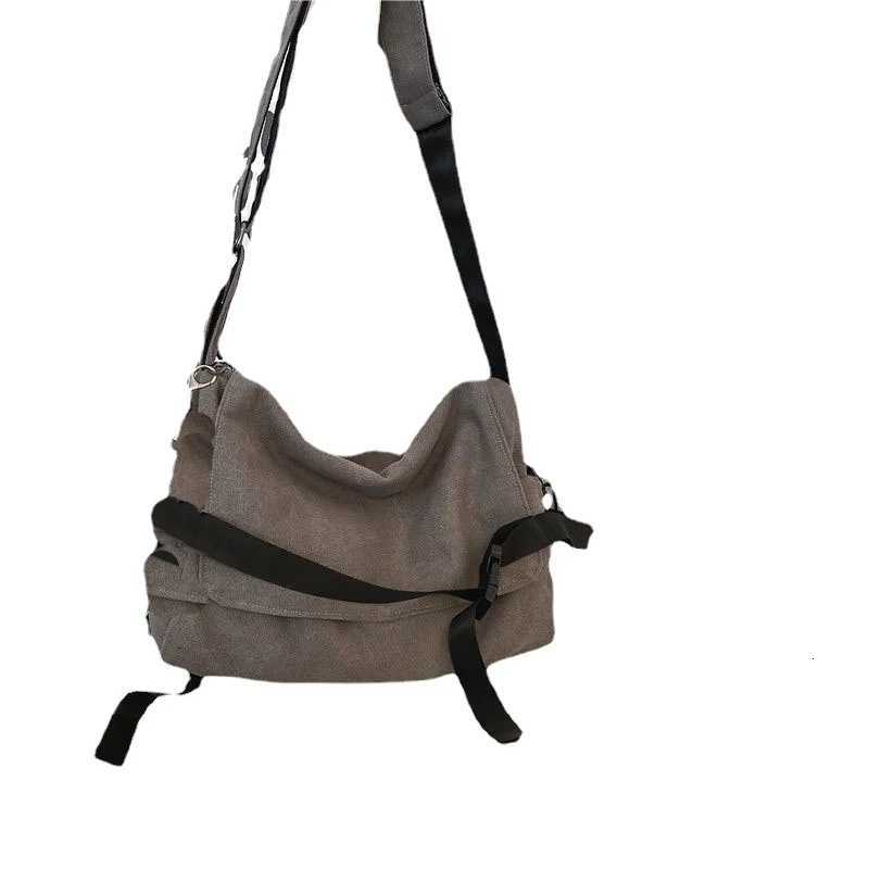 Canvas Crossbody Bags for Ladies Large Capacity Shoulder Bag Casual Girls Students School Bags Fashion Men Messenger Bag SatchelT251215