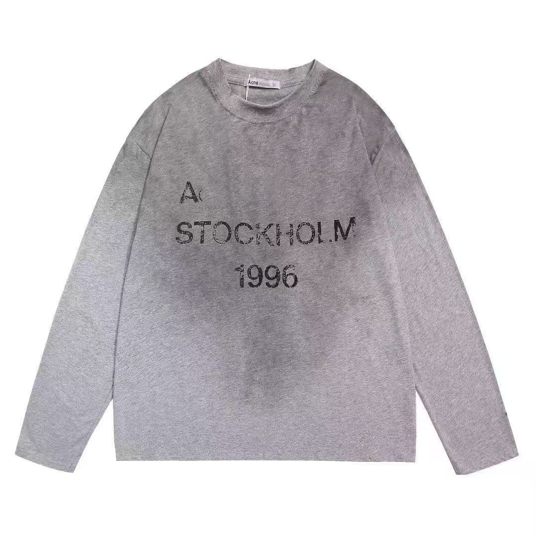 acnea studios shirt Mens Designer T Shirts Men Women hoodie Letter Printed Fashion Spring Summer Long Sleeve Tops Washed Styles Breathable acnea studios hoodie cf2