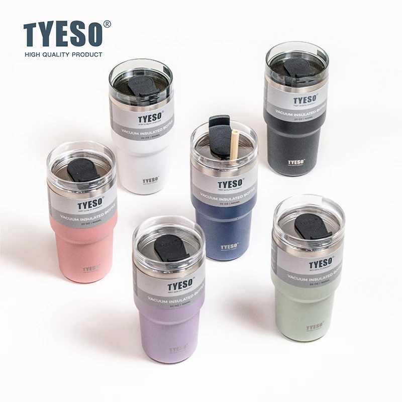 Tyeso Stainless Steel Coffee Cup 900ML Cold And Hot Double-layer Insulated Cup Vacuum Thermal Mug Ins style Water Bottle H251215