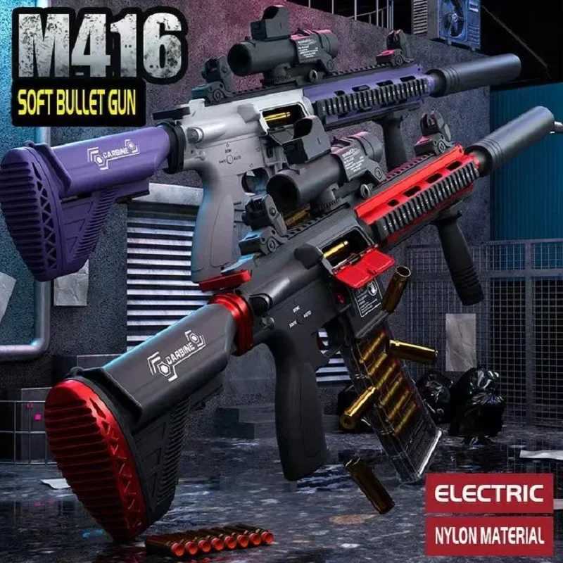 M416 Fully Automatic Shell Ejection Child Soft Bullet gun Mechanical Continuous Firing Weapon Boys Toy Gun CS Fighting Game GiftXJ251215