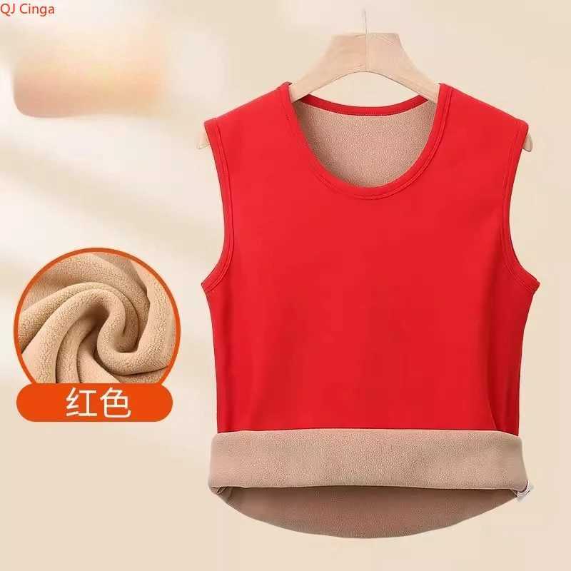 Winter Mens Red Sleeveless Back Vest Stylish and Warm Base Layer Top Asian Sizes Thermal Underwear Tops M-5XL G251215