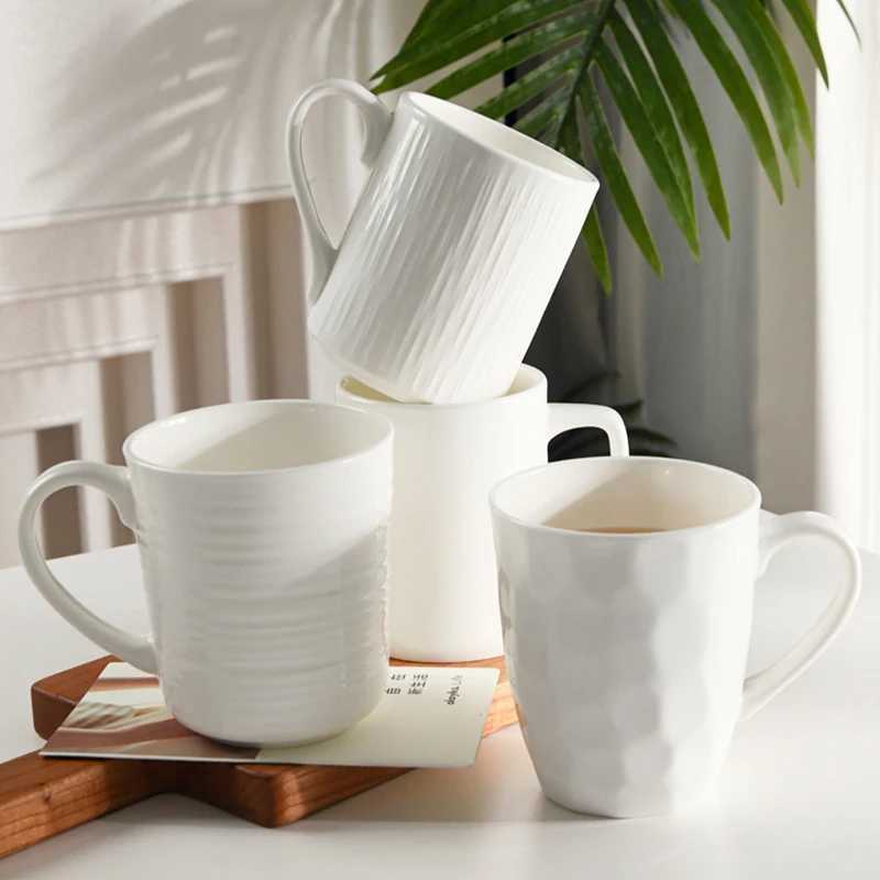 Household Bone Cup 250450ml Wen Solid Simple High Aesthetic Handle Ceramic gs with Scoop Chinese New Couple Water Cup H251215