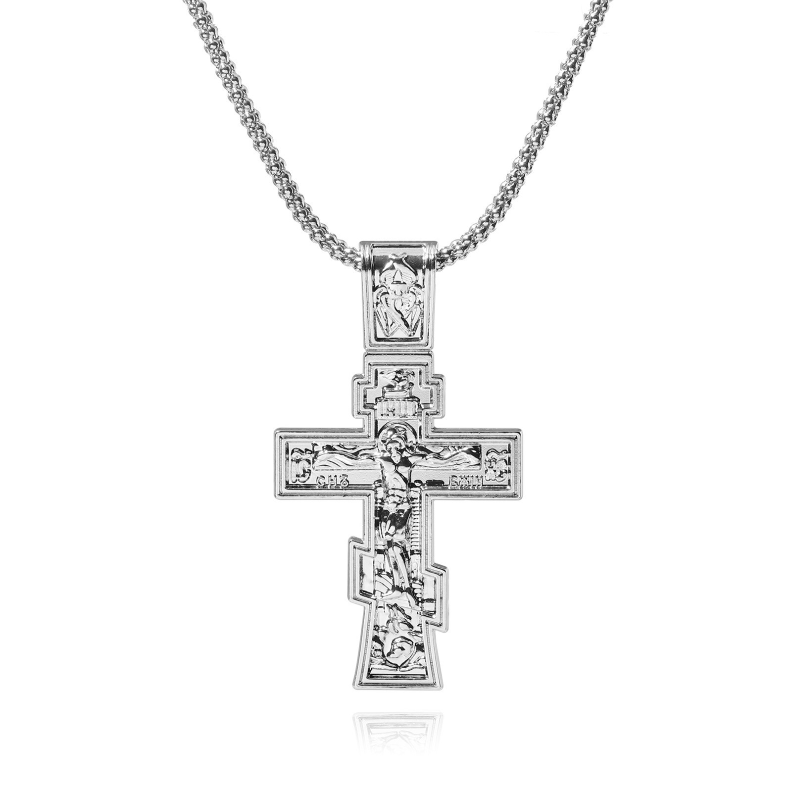 Russian Orthodox Christianity Church Eternal Cross Charms Pendant Necklace Jewelry Russia Greece Ukraine Gifts 250520