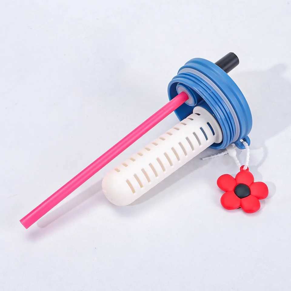 Cute Tumbler With Straw Handle Filter 750ml Large Thermos Bottle Stainless Steel Vacuum Water Bottle For Woman Office Travel Gym H251215