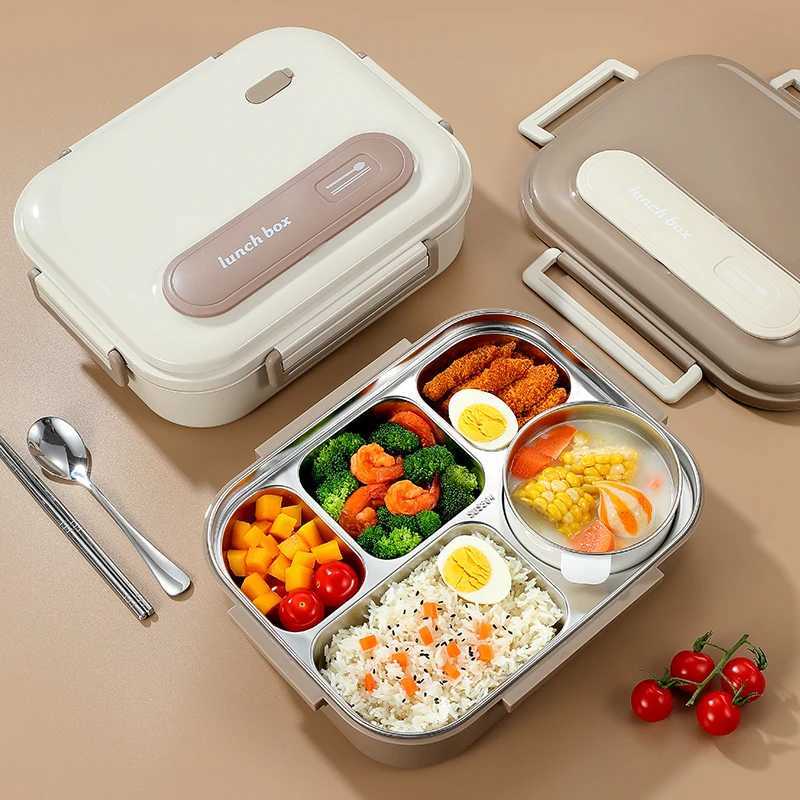 304 Stainless Steel Insated Lunch Box Off Worker Students Sed Portable Bento Microwae Heating Food Containe H251213