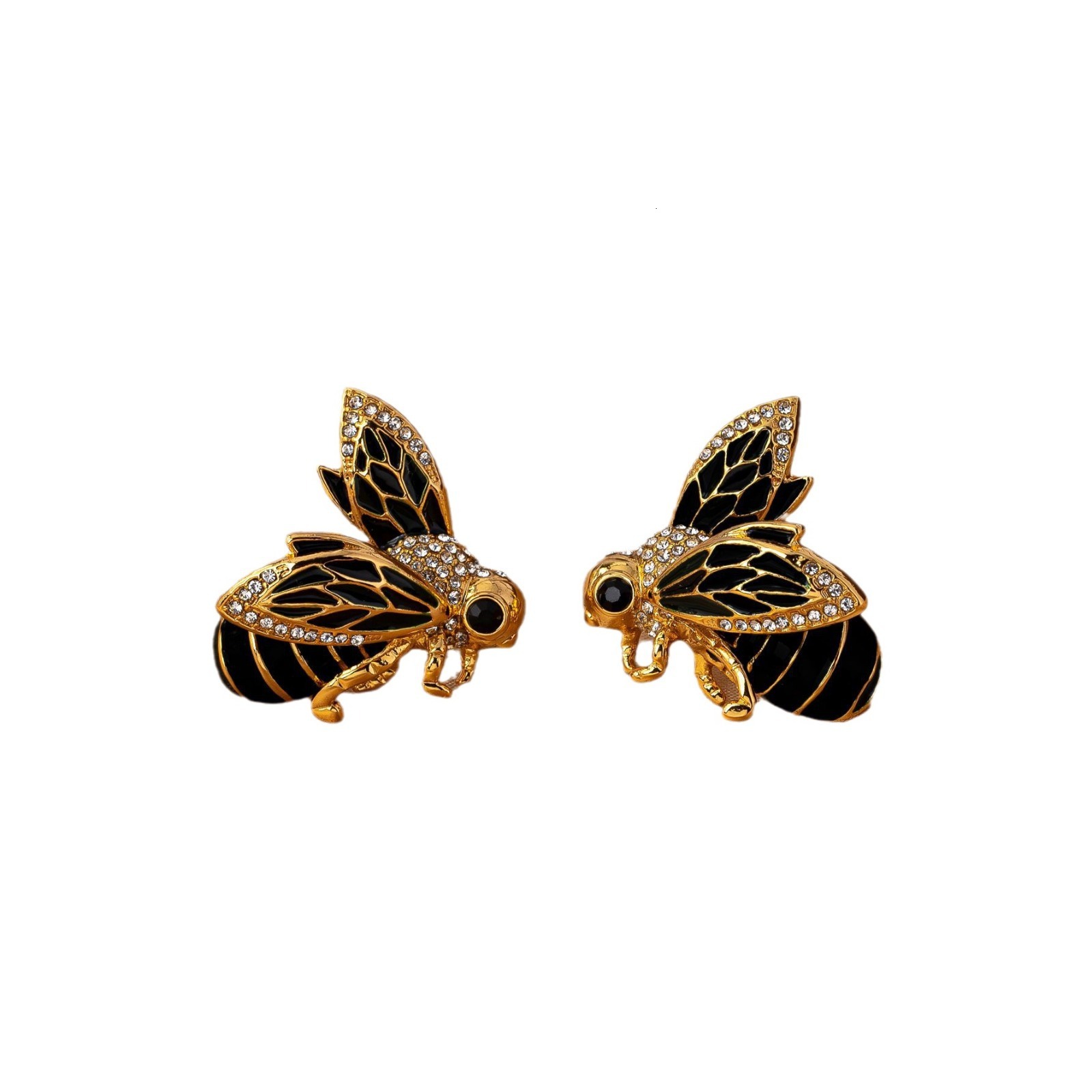 Designer Earrings Luxury Jewelry Bees Fashionable Insects Enamel Oil Droplets Animal Brooch Retro Classic Versatile Noble