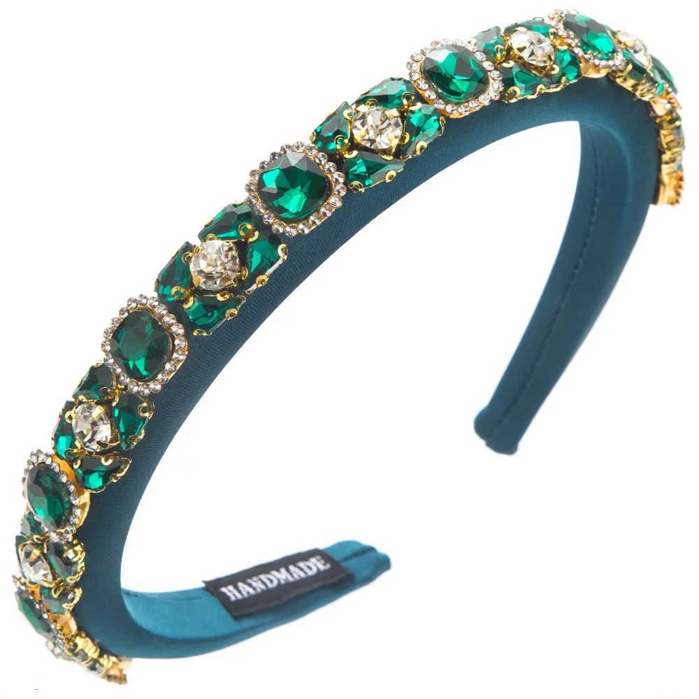 Baroque Crystal Rhinestone Headband Velvet Cushion Headband Stylish Elegant Headband Girl Party HeadbandXJ251215 - view 4
