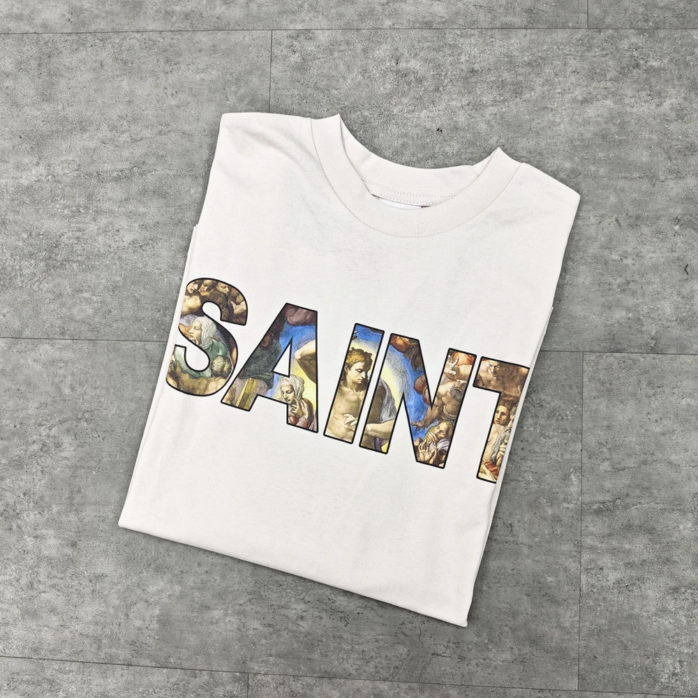Yao Fashion Saint OF Michael 25SS Simple Style Oversize Loose Vintage Cleanfit Tops Long Sleeve Streetwear T Shirt For Men 251211