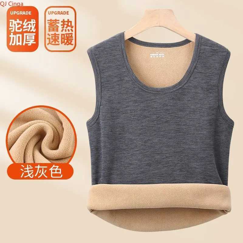 Winter Mens Red Sleeveless Back Vest Stylish and Warm Base Layer Top Asian Sizes Thermal Underwear Tops M-5XL G251215