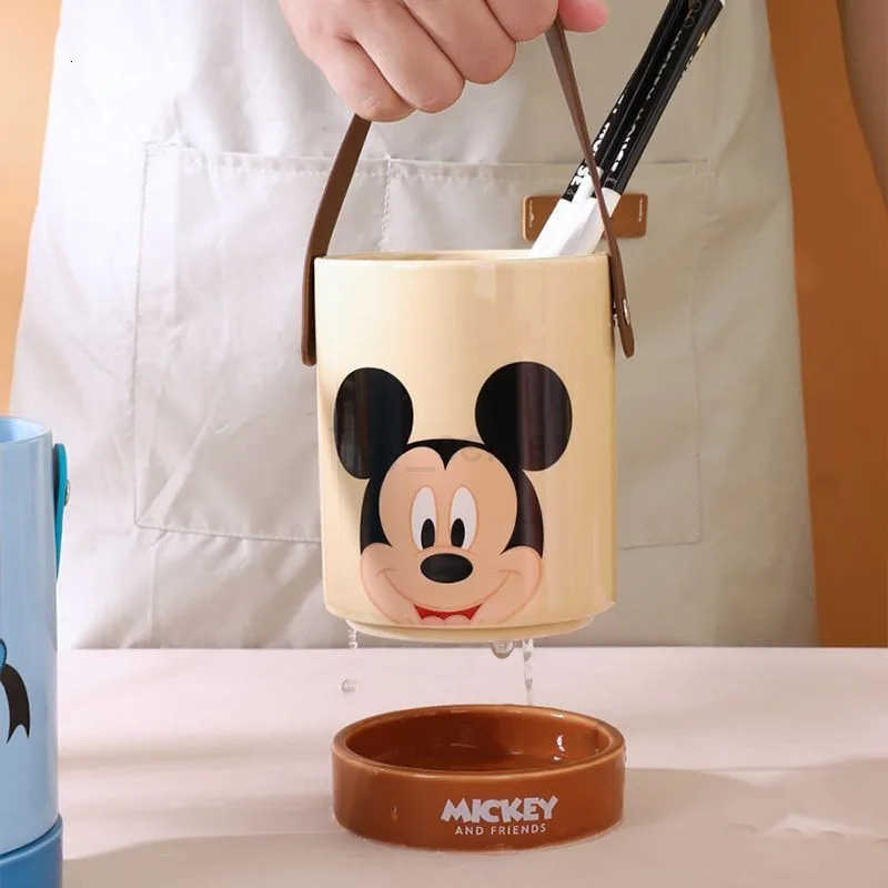 Disney Mickey Mouse Chopstick Drainer Household Punch-Free and Mildew-proof High-end Spoon Fork and Tableware Storage H251215