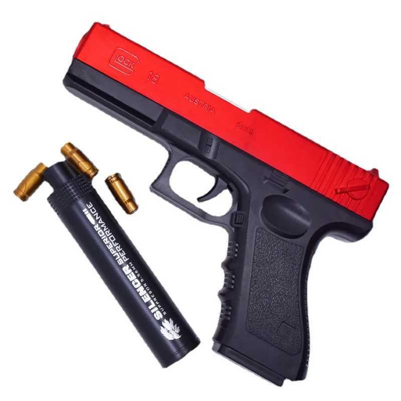 G17 Soft Bullet Toy Gun Shell Ejection Foam Darts Pistol Desert Eagle Airsoft Gun With Silencer For Kid AdultXJ251215