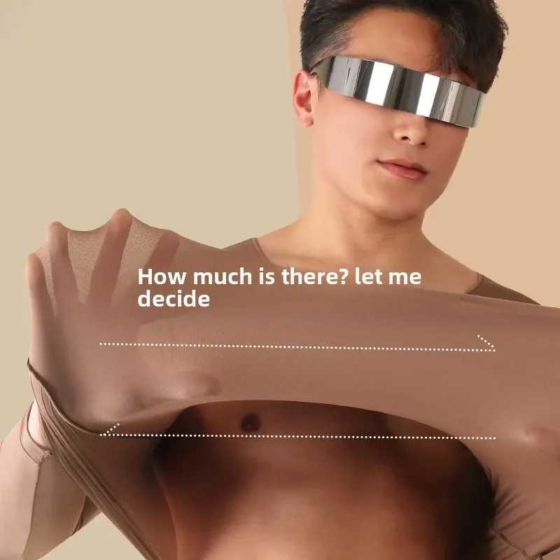 2024 Winter Base Layer Suit for Men 1PC Ultra-Thin Thermal Underwear Set Keep Mens Skin Warm and Comfortable G251215