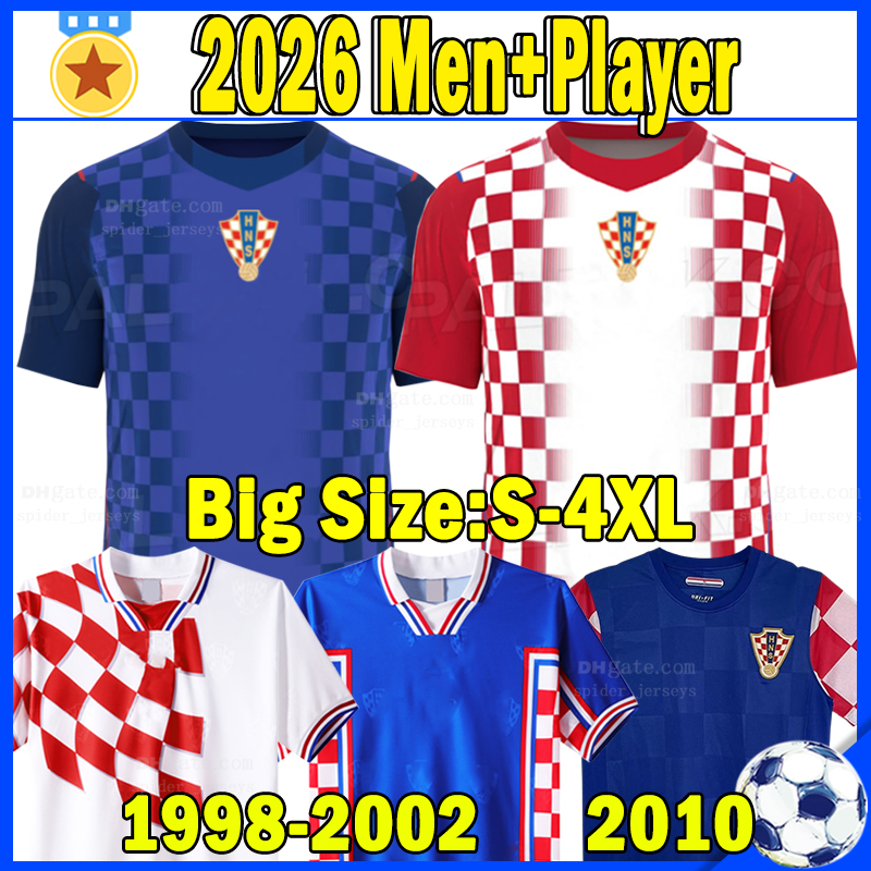 XXXL 4XL 2026 Croatia KRAMARIC Soccer Jerseys national football team Retro 1998 2010 MODRIC PERISIC MATANOVIC Player Version Football Shirts IVANOVIC Men Uniforms