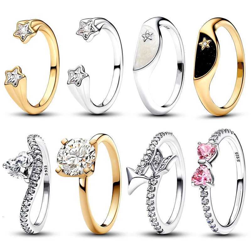 925 Sterling Silver Shooting Stars Open Ring For Women Exquisite Style Fashionable For Parties Wedding Luxury DIY Jewelry Gifts M251215