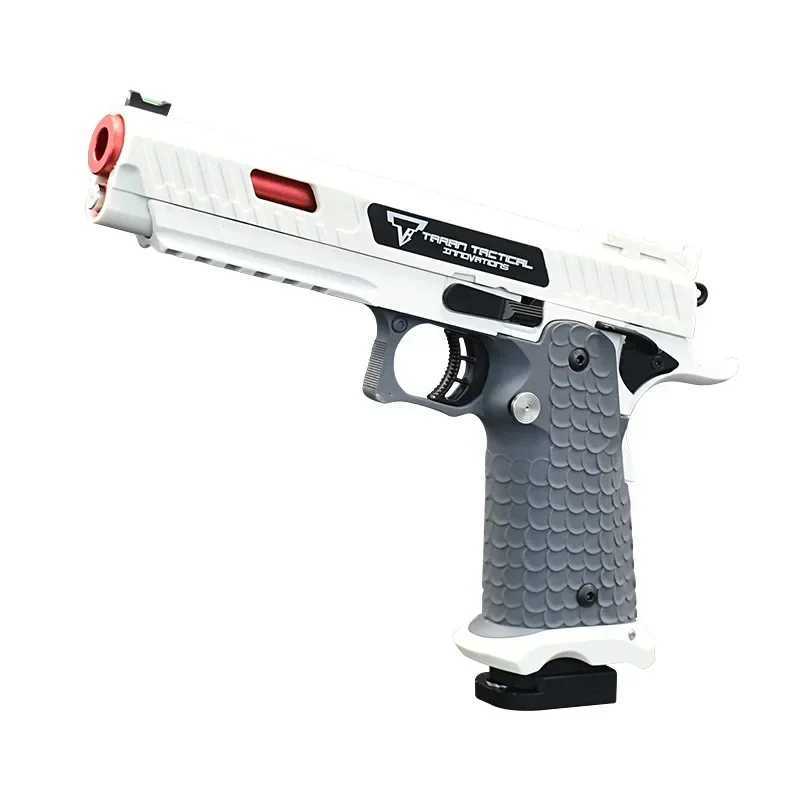 Toy Gun UDL2011 Alloy Nylon Soft Bullet Shell Ejecting Pistol Manual Launcher Real Size Fake Blaster Gun Replica Toy for BoyXJ251215