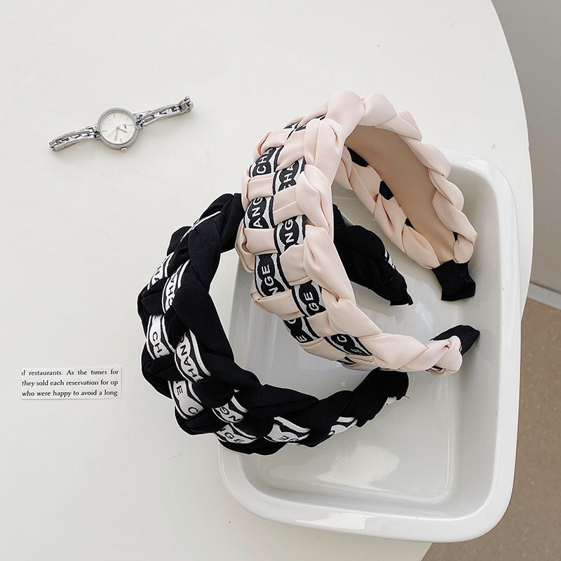 Designer Headband Simple Letter Weaving Wide Headband luxury High-end Braided Headband Casual Headband Face Wash Women's Hair Accessories
