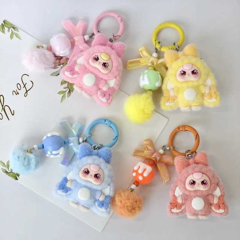 New 10 Pcs Mixed Three Keychain Pendant Flocking Doll Keai Bags Hang Ornaments Student Gifts M251215