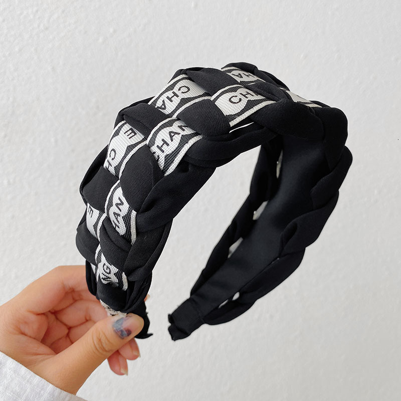 Designer Headband Simple Letter Weaving Wide Headband luxury High-end Braided Headband Casual Headband Face Wash Women's Hair Accessories