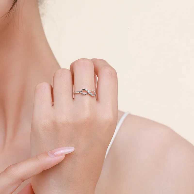 Vintage New 925 Sterling Silver Infinite Geometric Open Rings For Women Girl XR304 M251215