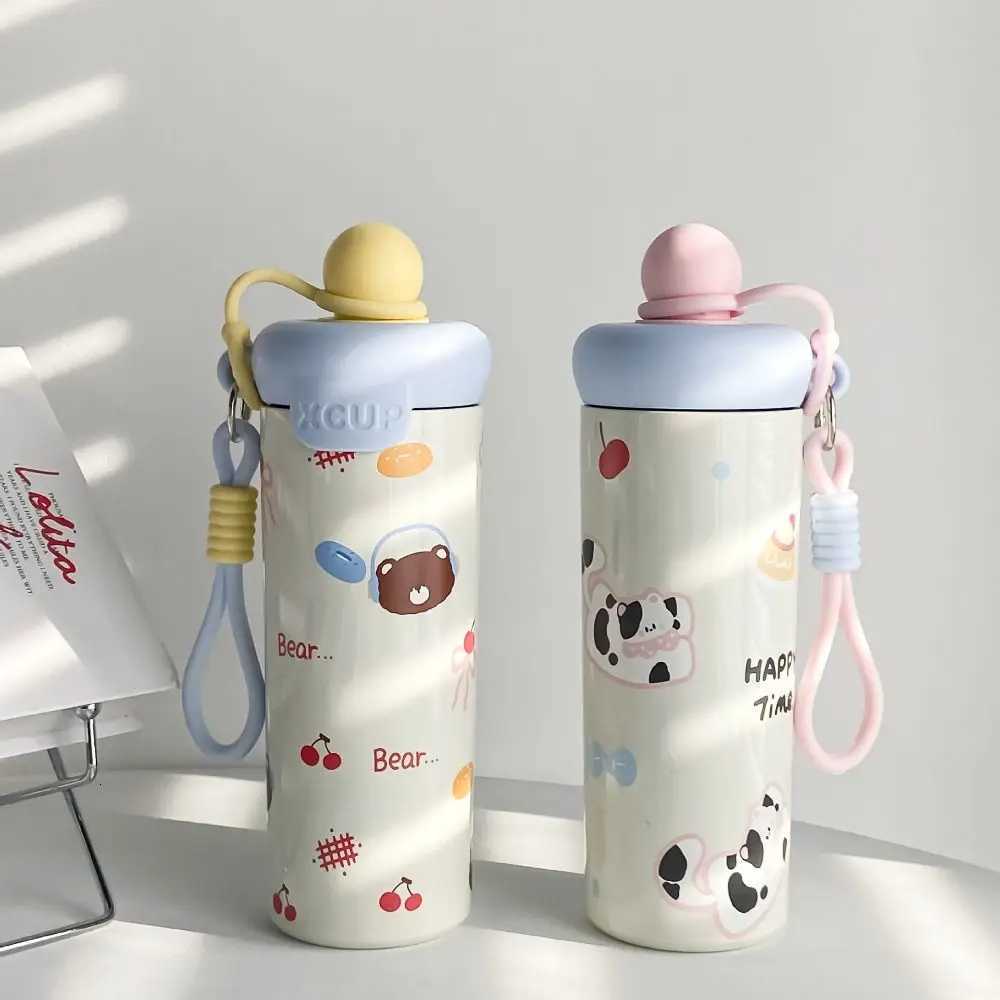 600ML Vacuum Cup Insulation Or Cooling High-Capacity Floating Ball Insulated Cup With Pendant Thermal Water Bottle H251215