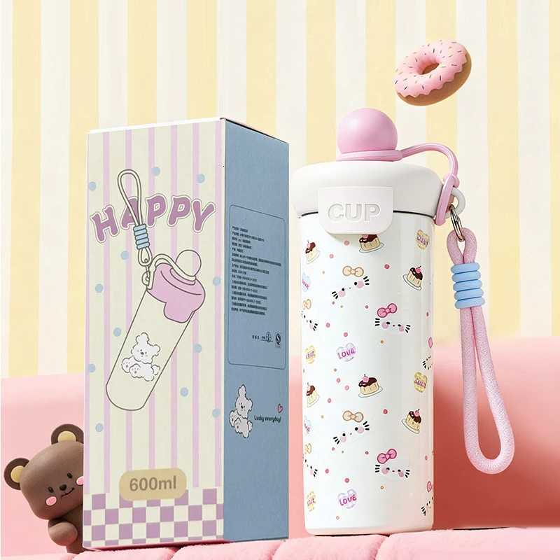 Portable Cartoon Vacuum Cup High-Capacity With Lifting Rope 316 Stainless Steel Cup Bottle Insulated Water Bottle Boys And Girls H251215