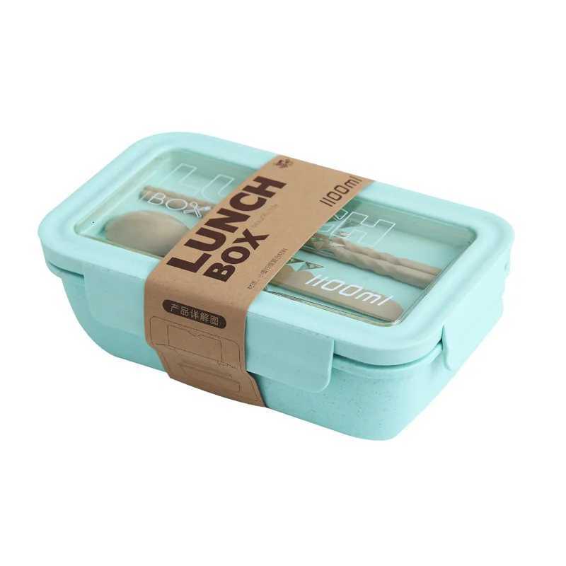 Portable Lunch Box Cpartment Wheat Straw Bento Box Reusable Tableware Lunch Containers Meal and Snack Food Containers H251213