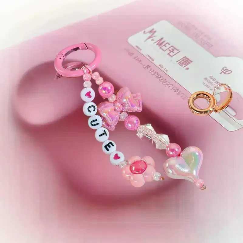 Trendsetting Beaded Keychain in Y2K Style Personalized Phone Lanyard s Bag Charm Key Hanging Accessory M251215