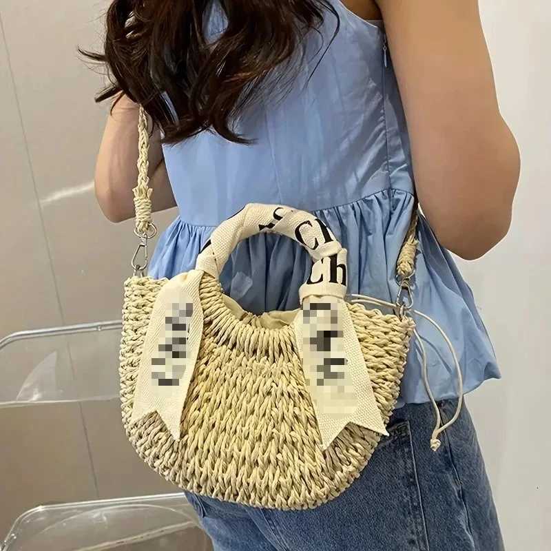Stylish Womens Straw Woven Shoulder Bag Versatile Crossbody Purse Perfect for Shopping Dates Parties and Work CommuteT251215