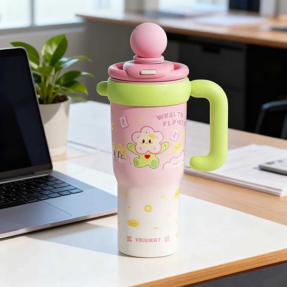 1PC minimst and fashionable stainless steel insulated cup 12L outdoor and car cup ice king cup with two usage methods H251215