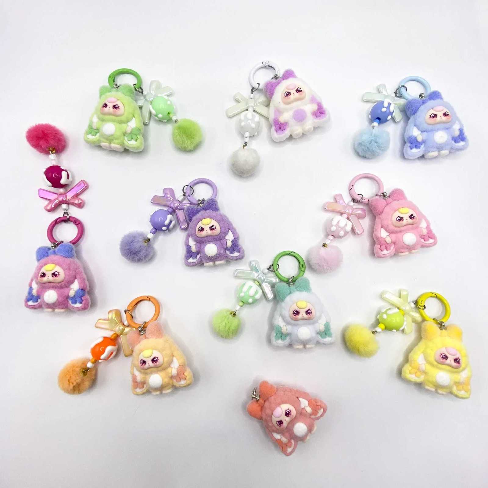 Bow Plush Keychain - Big Ears 3D Cartoon Doll for 3 Year Old Backpack Charm Gift Xmas 2025 M251215
