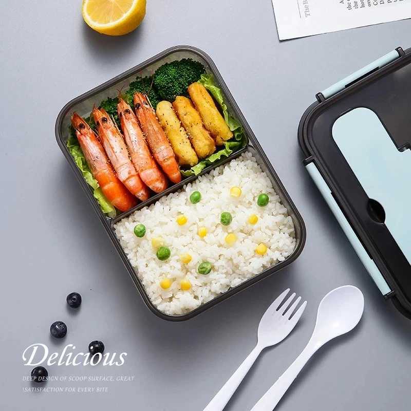 Transparent Lunch Box For Kids Food Storage Container With Lids Leak-Proof Microwave Food Warmer Snacks Bento Box Japanese Style H251213