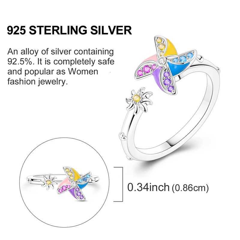 Adjustable Rings 925 Sterling Silver Mermaid Wing Dragon Sunflower Tulip Open Rings For Women Female Original Engagement Jewelry M251215
