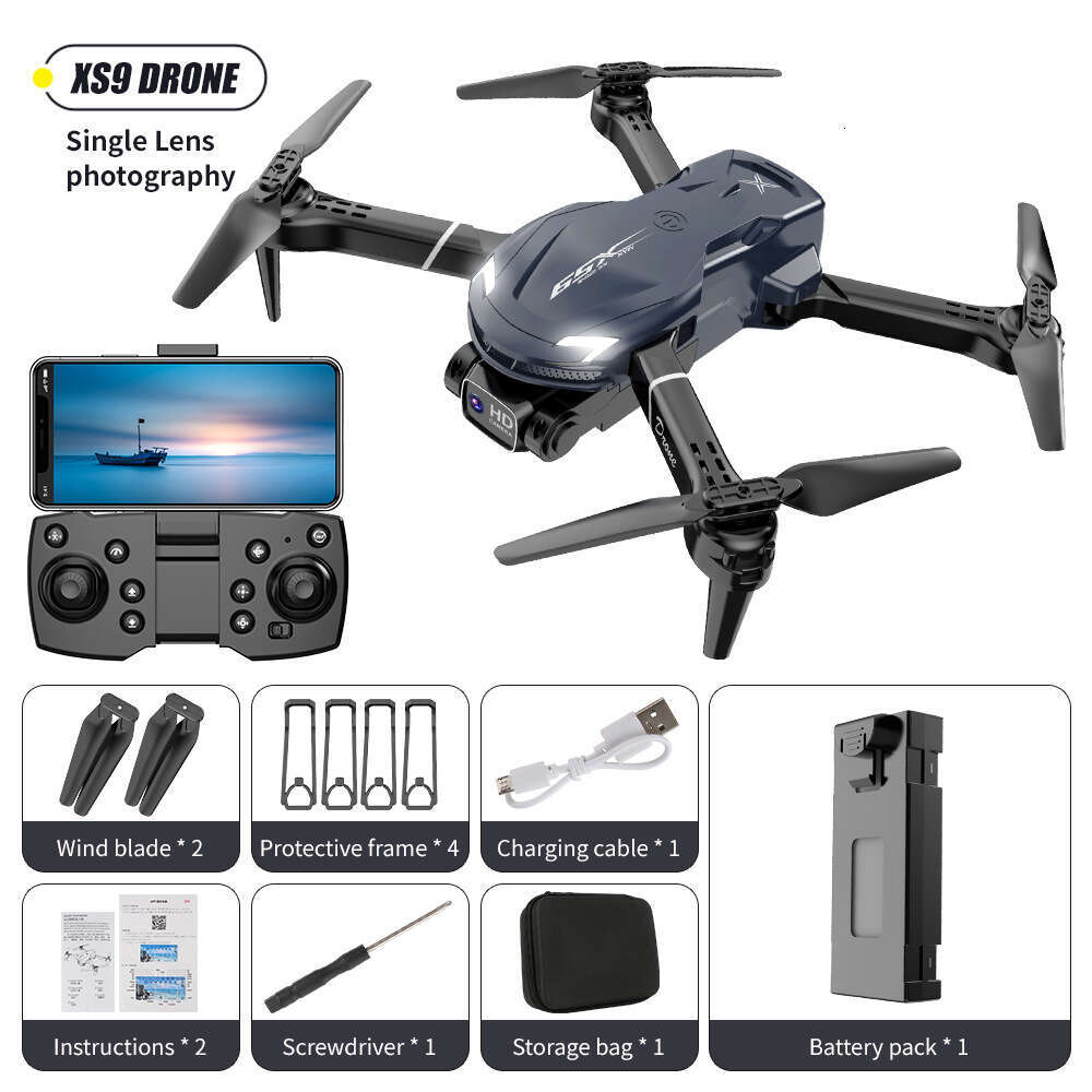 Famous Brand XS Cross Border Drone K Dual Camera HD Aerial Photography Foldable Aircraft Altitude Hold V Remote Control Airplane Toy