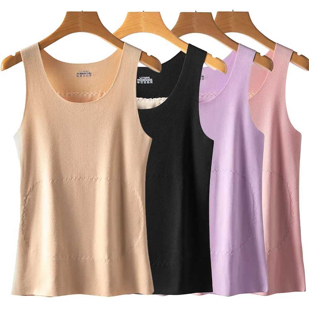 Womens Thermal Underwear Heat Insulation Tank Top Base Vest Thickening Seamless Fitness Shirt Autumn Winter Sleeveless Warm Top G251215