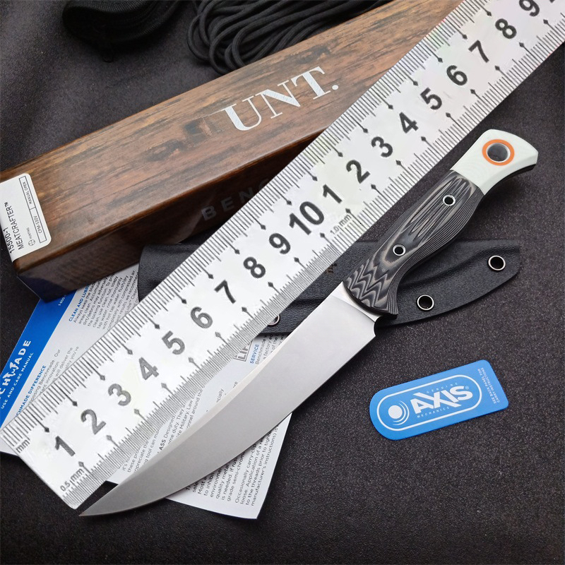 Meatcrafter High-Strength Large Straight Knife Durable D2 Steel Blade Outdoor Camping Survival Knife Hunting Tool