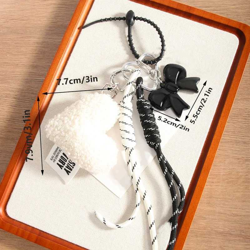 Fashion Lamb Wool love Plush Keychain Cute Heart Shaped Pendant Rope Chain Elegant Backpack Key Accessoriy M251215