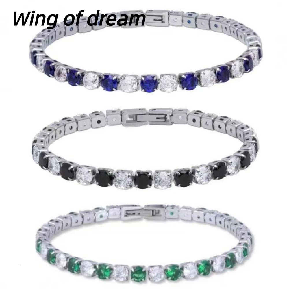 925 Sterling Silver Jewelry 16cm21cm Tennis Bracelet 4mm Crystal Zircon Anniversary Gift Womens 260112