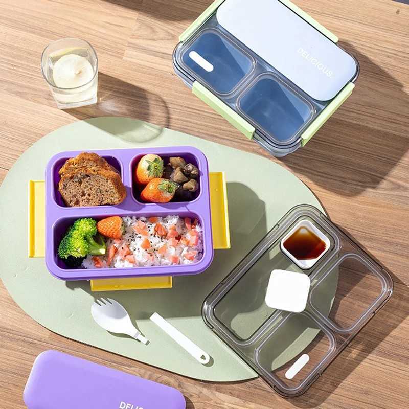 1200ml Lunch Box for Students Off Heat-resistant Bento Box Bring Tableware Off Worker Picnic Bento Food Storage Containers H251213