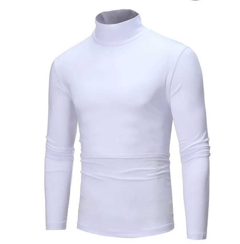 Thermal Underwear Tops Men Winter Clothes Thermal Shirt Autumn Mens Winter Tights High Neck Thin Slim Fit Long Sleeve T-shirt G2512151
