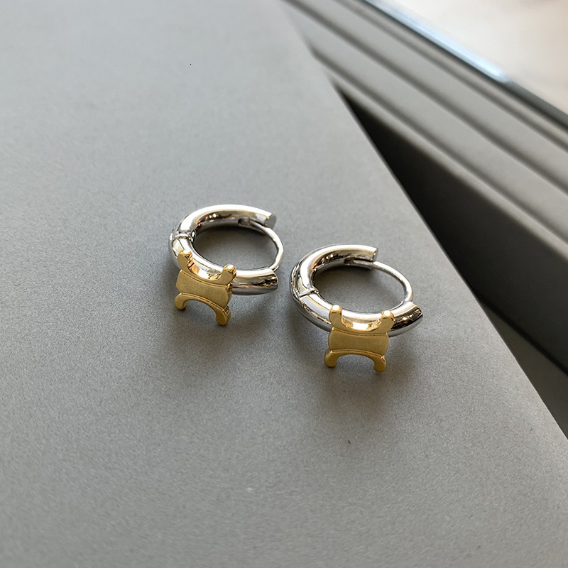 Designer Earrings Retro Metal Color Block Women's Earrings Niche Design High-end Fashion Accessories 2025 New Luxury Jewelry