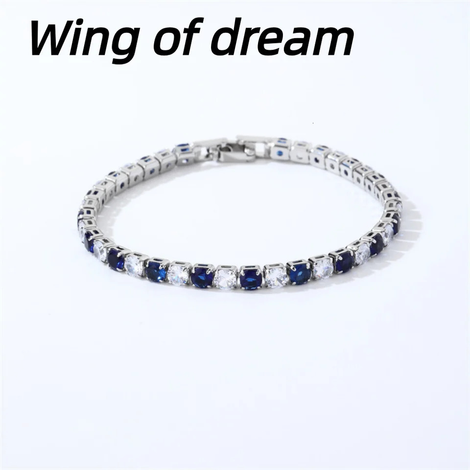 925 Sterling Silver Jewelry 16cm21cm Tennis Bracelet 4mm Crystal Zircon Anniversary Gift Womens 260112