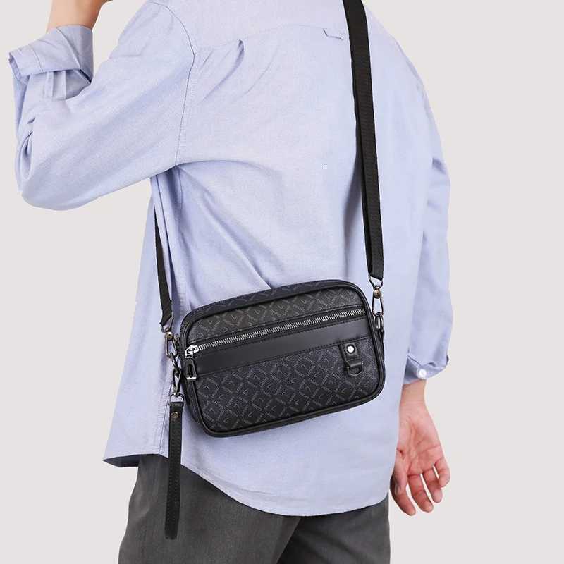 Business Mens Bag High Quality Soft PU Leather Mans Handbag Shoulder Bag Multi-Functional Men Clutch Bag With Waist Strap SacT251215