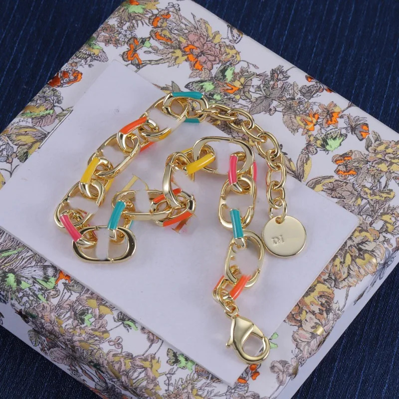 Dijia Bracelet Jewelry Fashion Simple Color Chain Hip Hop Trend Bracelet Wholesale 251210