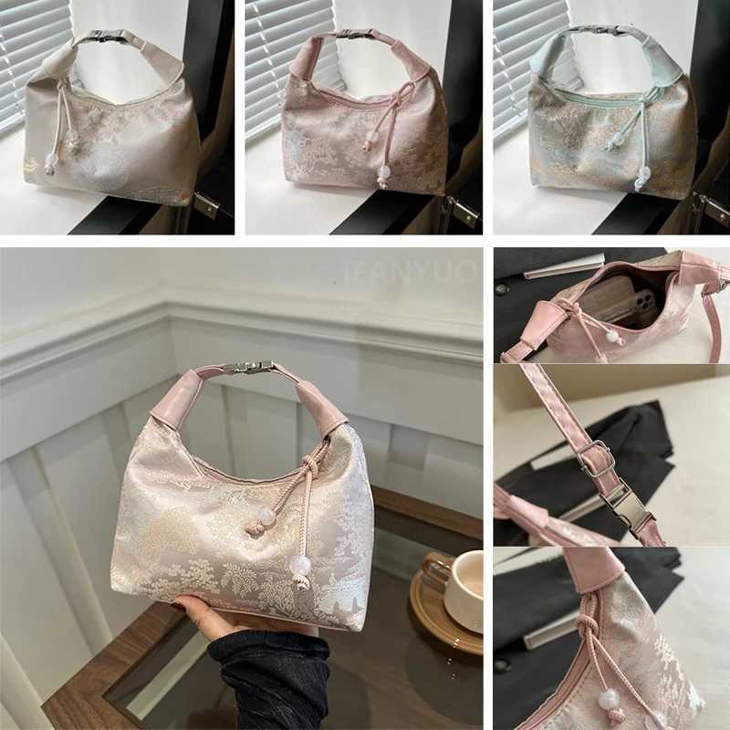 New Chinese Style Fine Embroidery Ladies Handbags 2025 Summer Fashion Shoulder Bag Crossbody Daily Party Tote Handbag for WomenT251215