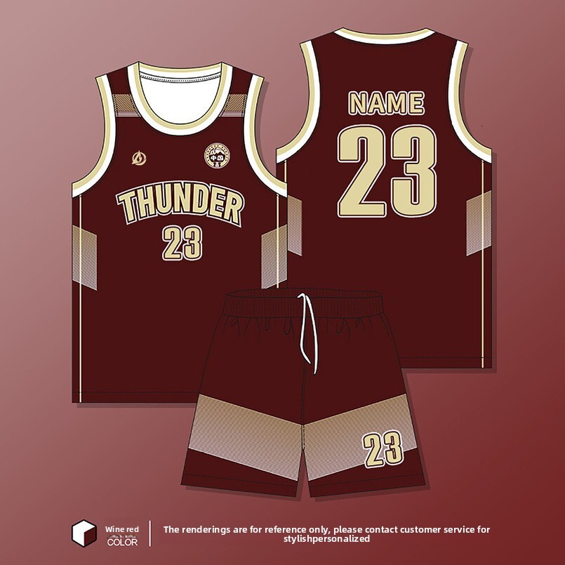 New Basketball Set for Men Quick-Dry American Style College Student Jersey Training Competition Team Uniform with Printed Name and Number