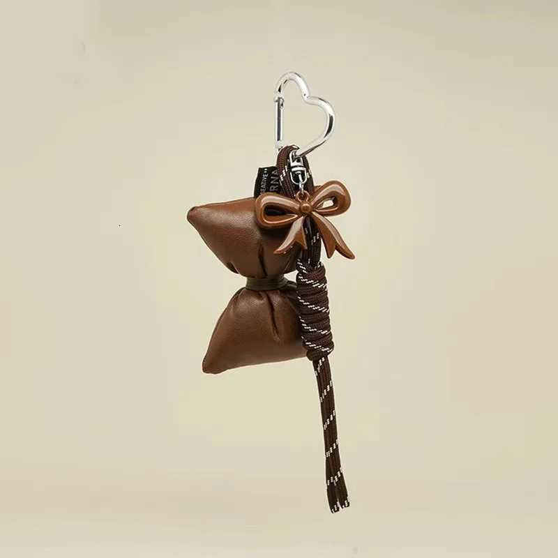 Fashionable Heart Leather Rope Keychain Cherry Bow Y2K Bag Pendant Ornaments Mobile Phone Lanyard Gifts Bag Accessories M251215